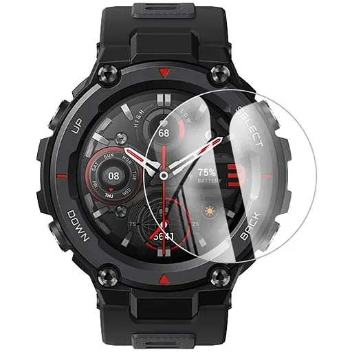 Полимерная пленка 3D (full glue) (тех.пак) для Xiaomi Amazfit T-Rex Pro Прозрачный