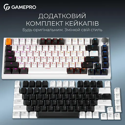Клавіатура GamePro Asgard Valhalla 75% Exploded QLAB Orange Switches (MK160W Pro) - фото 10