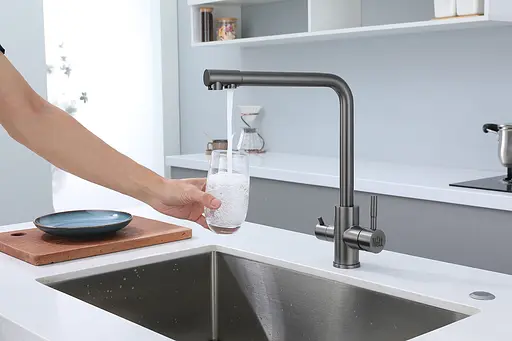 Змішувач для кухні з підключенням до фільтра графітовий "Frosh" Nett FGr-33 Графит - фото 2