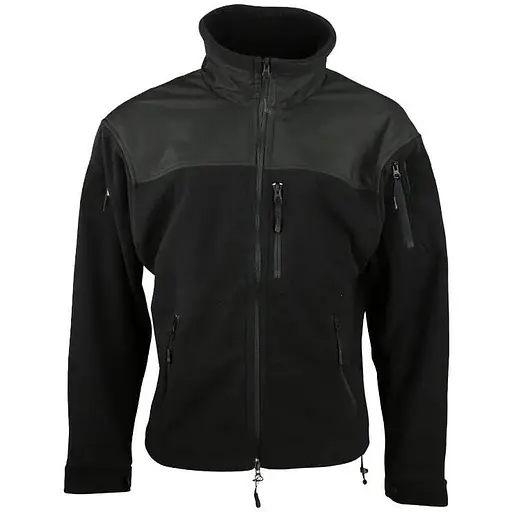 Флісова кофта Kombat UK Defender Tactical Fleece S Чорна (1000-kb-dtf-blk-s)