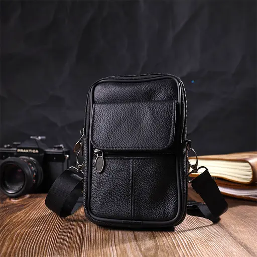 Сумка кожаная мужская Vintage 12х19х3 см sum0022671 - фото 6