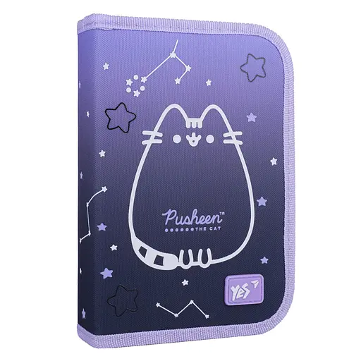 Школьный пенал твердый одинарный с двумя клапанами Yes Pusheen Stellar HP-04 - фото 1