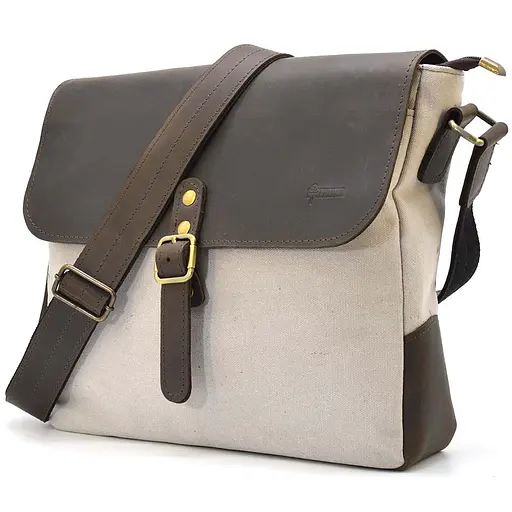 Кожаная мужская сумка через плечо TARWA 30х32х7.5 см sum0025890 - фото 1