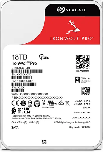 Накопичувач Seagate HDD SATA 18.0TB IronWolf Pro 7200rpm 256MB (ST18000NT001) - фото 2