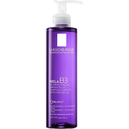 Набор La Roche-Posay: Очищающий гель-микропилинг Мела В3, способствующий выравниванию тона и приданию сияния коже 200 мл + Солнцезащитный легкий корректирующий флюид Anthelios UVmune 400 SPF50+ 50 мл - фото 2