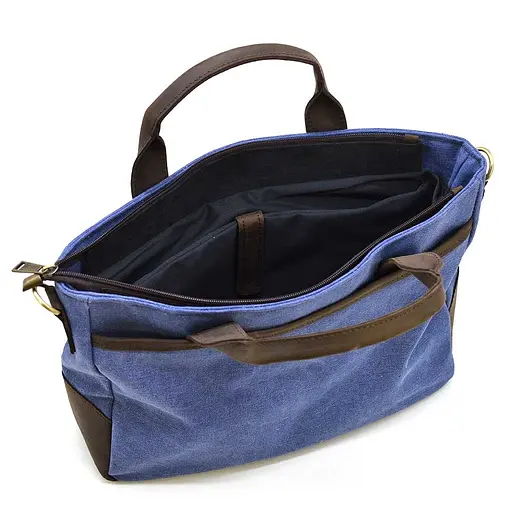 Чоловіча шкіряна сумка TARWA 36х27х10 см sum0026085 - фото 9