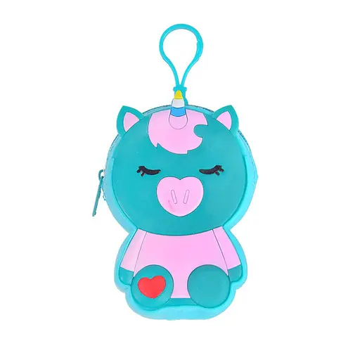 Дитячий гаманець-брелок Єдиноріг Bambi C44408, 8 х 11 х 3 см зелений - фото 1