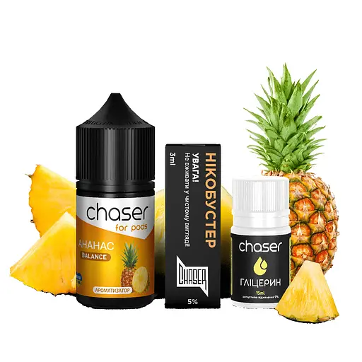 Набор компонентов для самозамеса солевой заправки CHASER For Pods BALANCE NEW 30 мл Ананас, 0-50 мг (15612)