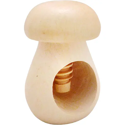 Винтовой деревянный орехокол «Гриб» с белой шапкой, Woodly Белый 81615 - фото 2