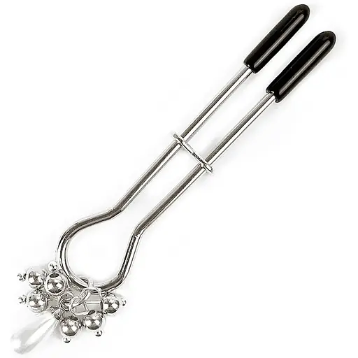 Затискач для клітора Art of Sex - Pearl Drop, Срібло