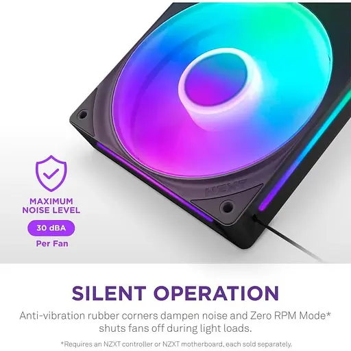 Вентилятор NZXT F240 RGB Core Black (RF-U24HF-B1) - фото 12