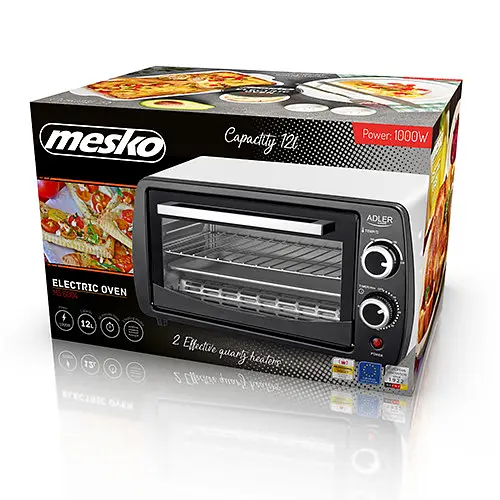 Электрическая печь духовка Mesko MS 6004 обьем 12 л мощность 1000 Вт - фото 6