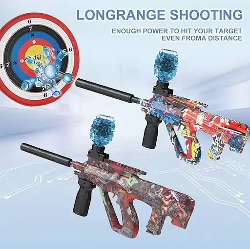 Бластер автоматический OldBro AUG Gel Ball с гель шариками орбиз 10500 шт. eXtream BlackW - фото 2