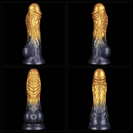 Фаллоимитатор Lovetoy Dual Density 8’’ 21 см (золотой) - фото 2