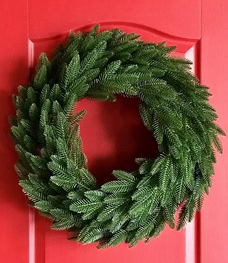 Венок хвойный рождественский Hvoya Classic литой зеленый 60 см - фото 5