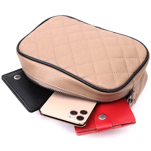 Кожаная женская сумка Vintage через плечо на одно отделение 21х14х8 см sum0029001 - фото 7