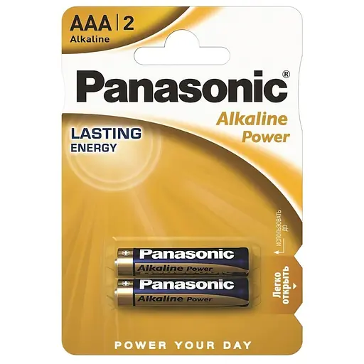 Батарейки AАA Panasonic Alkaline Power LR03REB/2BP (2шт) - фото 1