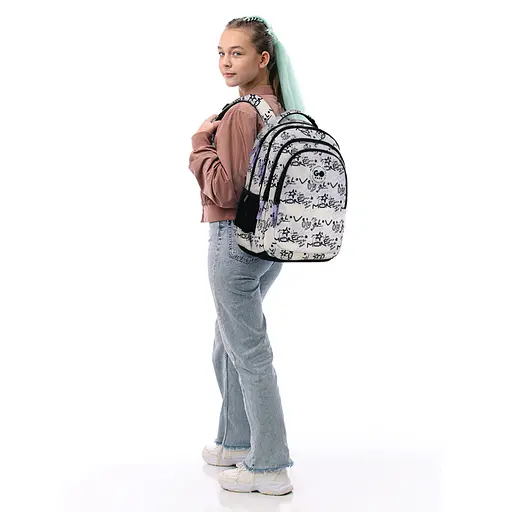 Рюкзак GoPack Teens 162M-1 Черно-молочный (GO26-162M-1) - фото 15