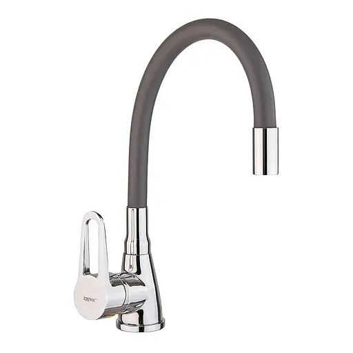 Смеситель для кухни Zerix SOP7 045 gray с гибким изливом ZX4651 Хром - фото 1