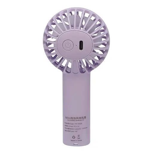Вентилятор ручной беспроводной GXQC DC03 фиолетовый - фото 4