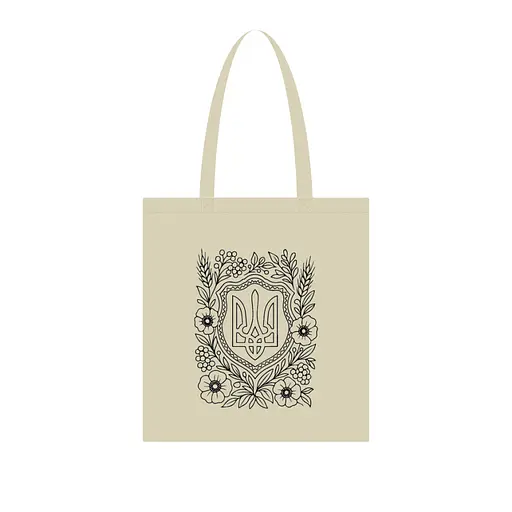 Екосумка для покупок "Герб України" Bambi Сумка-шоппер 190CCT-1, 38 x 42 см (190г/м2) - фото 1