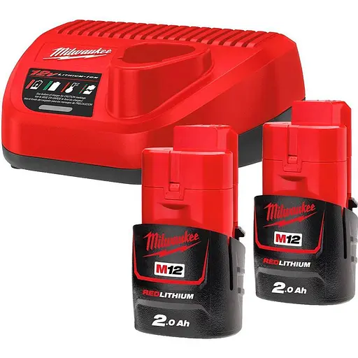 Аккумуляторы к электроинструменту + зарядное устройство для Milwaukee M12 NRG-202 (4933459209) [99376]