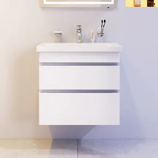 Тумба з умивальником AM.PM Hit підвісна 60 см білий M93A-FHX0602-WC0602WG38 Білий - фото 2