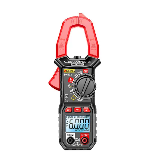 Токовые клещи Aneng PN103 Измерение: V (AC/DC) A (AC/DC) Ω, C, Hz (NCV, True RMS) - фото 2