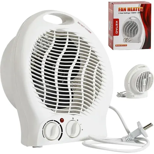 Дуйка-тепловентилятор Ketao C 54634/W-HF 1710 (10) медная обмотка двигателя 2 режима работы - 1000Вт и 2000Вт
