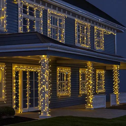 Новорічна гірлянда Різдвяна фея Garlando Pro CF500L50MBY 50 м 500 LED чорний дріт Жовтий  - фото 2