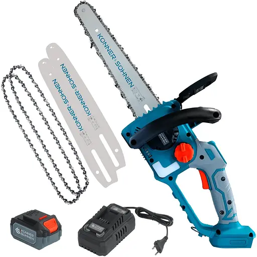 Ланцюгова пила акумуляторна Konner & Sohnen (KS MCS20V-12 SET) з комплектом
