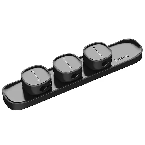 Тримач-затискач для кабелю магнітний Baseus Peas Cable Clip Black - фото 3