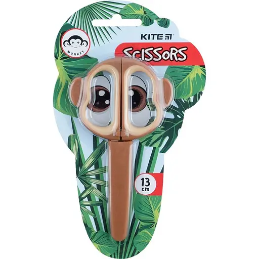 Уценка. Ножницы детские Kite Monkey в футляре 13 см (K21-017-03)