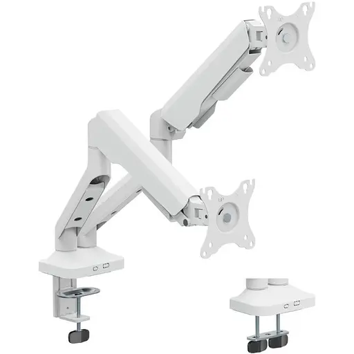 Кронштейн настільний для 2 моніторів 17-35 дюймів Officepro MA-442-W White - фото 4