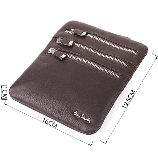 Сумка Tony Perotti из матовой зернистой натуральной кожи 16х19.5х1 см sum0028953 - фото 3