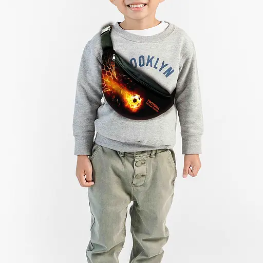 Сумка-бананка дитяча футбол з принтом, 32х15см, сумка футболіста для хлопчика через плече (00179)