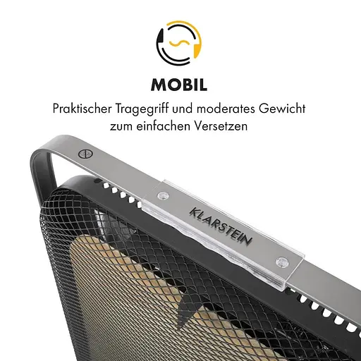 Электрический обогреватель Klarstein HeatPal Marble (10032992) Черный - фото 7