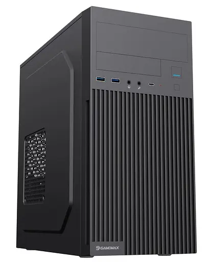 Корпус GameMax MT-321-NP-2U3 без блока питания, черный (MT-321-NP-2U3) - фото 1