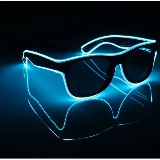 Очки светодиодные Leds солнцезащитные El Neon ray ice blue неоновые