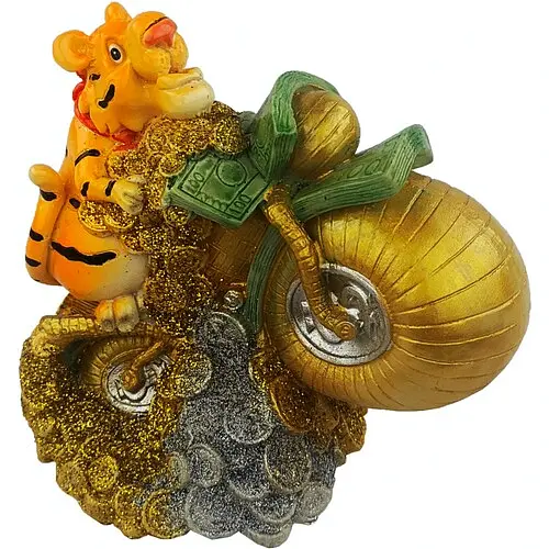 Фигурка Тигренок на мотоцикле - фото 1