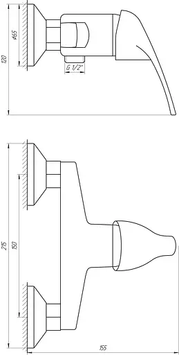 Смеситель для душа Globus Lux Solly GLSO-0105N Хром - фото 5