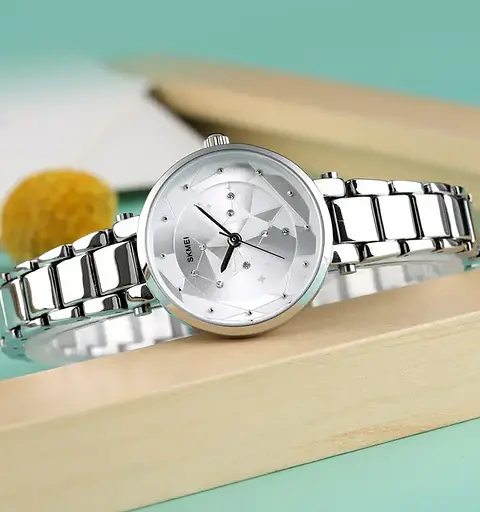 Часы женские наручные Skmei 1411 Звездное сияние (Серебристый) - фото 4