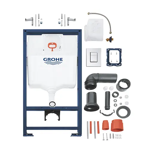 Комплект 4 в 1: Инсталляция Grohe Rapid SL 3 в 1 38772001 + Унитаз безободочный Kroner Eifel WHI493436 RIMLESS с сиденьем Slim Duroplast / Soft-close / Quick relase KE493436WHIR (387720 - фото 4