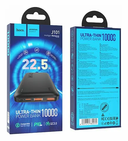 Повербанк Hoco J101 Astute 22.5W 10000 mAh Black - фото 4