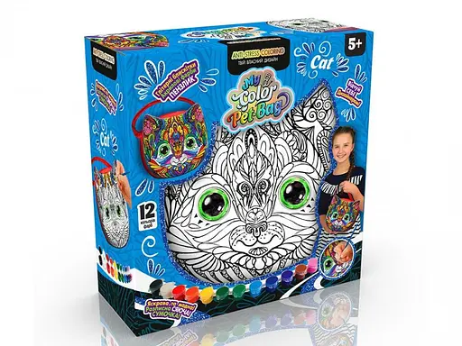 Дитяча сумка-розмальовка "My Color Pet-Bag" CPB-01-01U-2U-3U, 3 види Блакитний