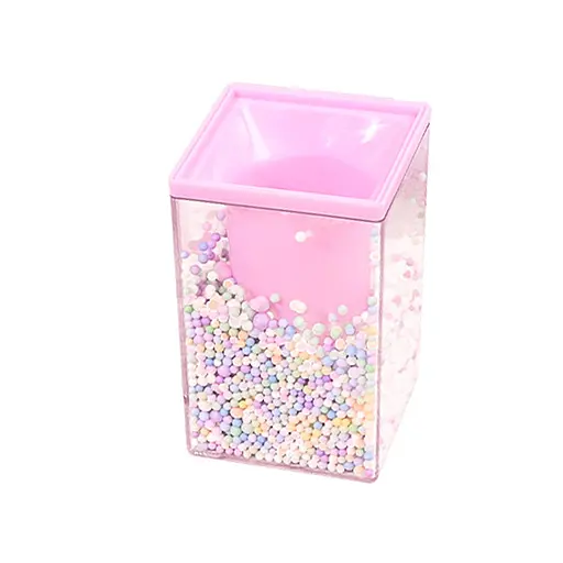 Подставка для ручек акриловая с пенопластовыми шариками, ZBT-0083 (в ассортименте)