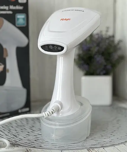 Ручной вертикальный отпариватель RAF R.1285W паровой утюг для одежды с керамической подошвой 1600Вт Белый - фото 2