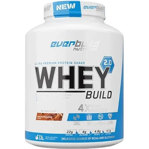 Протеїн Everbuild Nutrition Whey Protein Build 2.0 Шоколад & Кокос 2270 г