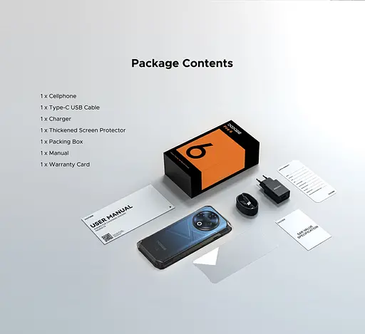 Смартфон Doogee Fire 6 656" 6/256ГБ 2SIM 10400мА/год черный - фото 3