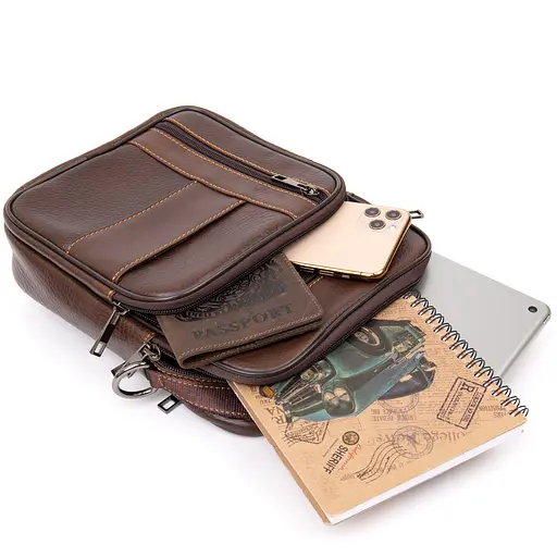 Чоловік шкіряний месенджер Vintage 20х25х6 см sum0013974 - фото 5